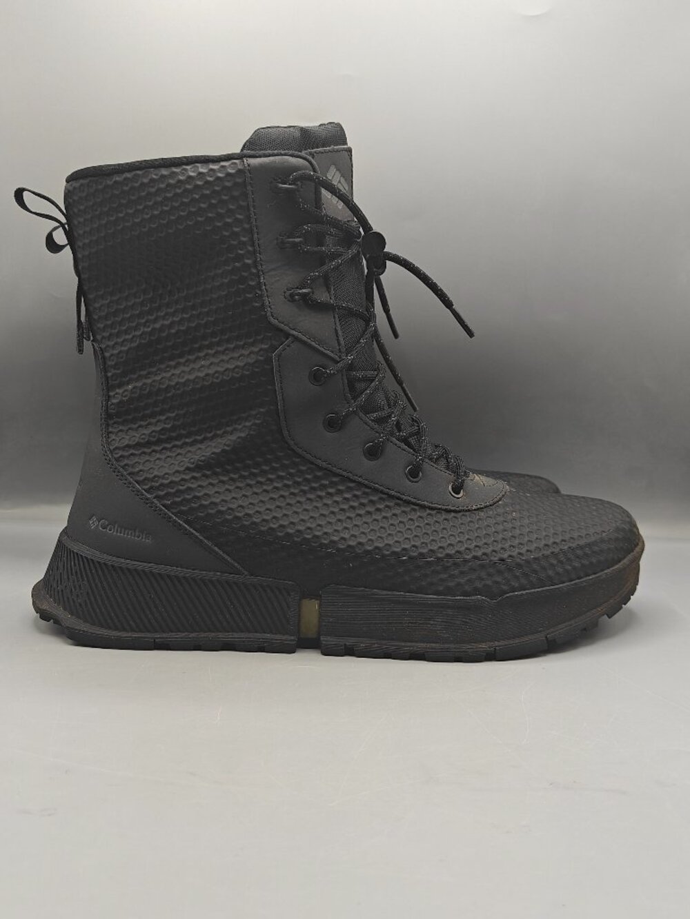 Columbia Men’s Hyper-Boreal Omni-Heat Tall Snow Boots Size 11 Black Techlite